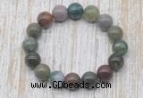 CGB5352 10mm, 12mm round Indian agate beads stretchy bracelets