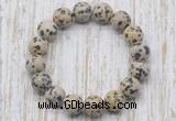 CGB5376 10mm, 12mm round dalmatian jasper beads stretchy bracelets