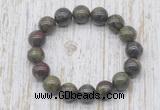 CGB5383 10mm, 12mm round dragon blood jasper beads stretchy bracelets