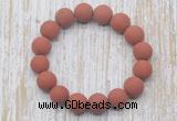 CGB5511 10mm, 12mm round matte red jasper beads stretchy bracelets