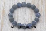 CGB5521 10mm, 12mm round matte sodalite beads stretchy bracelets