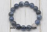 CGB5668 10mm, 12mm sodalite beads with zircon ball charm bracelets