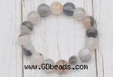 CGB5701 10mm, 12mm montana agate beads with zircon ball charm bracelets