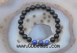 CGB6419 8mm round golden obsidian & lapis lazuli  beaded bracelets