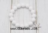 CGB6833 10mm, 12mm candy jade beaded bracelet with alloy pendant