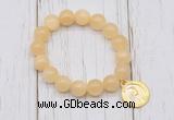 CGB6838 10mm, 12mm honey jade beaded bracelet with alloy pendant