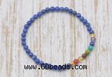 CGB7015 7 chakra 4mm lapis lazuli beaded meditation yoga bracelets