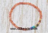 CGB7031 7 chakra 4mm fire agate beaded meditation yoga bracelets