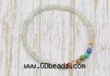 CGB7040 7 chakra 4mm New jade beaded meditation yoga bracelets