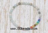 CGB7051 7 chakra 4mm amazonite beaded meditation yoga bracelets