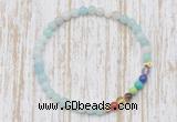 CGB7052 7 chakra 4mm amazonite beaded meditation yoga bracelets