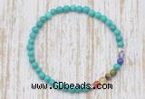 CGB7054 7 chakra 4mm turquoise beaded meditation yoga bracelets