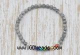 CGB7072 7 chakra 4mm grey picture jasper beaded meditation yoga bracelets