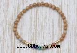 CGB7073 7 chakra 4mm wooden jasper beaded meditation yoga bracelets