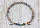 CGB7080 7 chakra 4mm polychrome jasper beaded meditation yoga bracelets