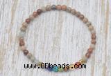 CGB7081 7 chakra 4mm serpentine jasper beaded meditation yoga bracelets