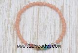 CGB7106 7 chakra 4mm sunstone beaded meditation yoga bracelets