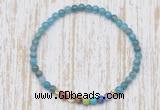 CGB7109 7 chakra 4mm apatite beaded meditation yoga bracelets