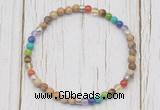 CGB7119 7 chakra 4mm picture jasper beaded meditation yoga bracelets