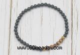 CGB7123 4mm black onyx & yellow tiger eye beaded meditation yoga bracelets