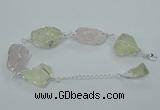 CGB716 8 inches 15*20mm - 20*28mm nuggets mixed quartz bracelets