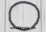 CGB7206 4mm tiny purple tiger eye beaded meditation yoga bracelets