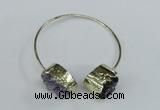 CGB721 15*20mm oval druzy amethyst gemstone bangles wholesale