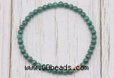 CGB7216 4mm tiny malachite beaded meditation yoga bracelets