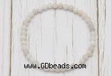 CGB7225 4mm tiny white crazy lace agate beaded meditation yoga bracelets