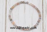 CGB7235 4mm tiny Botswana agate beaded meditation yoga bracelets