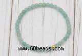 CGB7248 4mm tiny green aventurine beaded meditation yoga bracelets