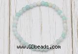 CGB7252 4mm tiny amazonite beaded meditation yoga bracelets