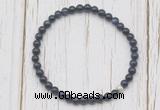 CGB7258 4mm tiny blue goldstone beaded meditation yoga bracelets