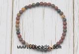 CGB7268 4mm tiny picasso jasper beaded meditation yoga bracelets