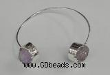 CGB727 15mm coin druzy agate gemstone bangles wholesale