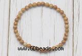 CGB7273 4mm tiny wooden jasper beaded meditation yoga bracelets