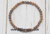 CGB7274 4mm tiny elephant skin jasper beaded meditation yoga bracelets