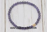 CGB7292 4mm tiny amethyst beaded meditation yoga bracelets