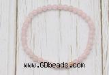 CGB7293 4mm tiny pink morganite beaded meditation yoga bracelets