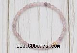 CGB7295 4mm tiny strawberry quartz beaded meditation yoga bracelets