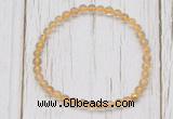 CGB7298 4mm tiny citrine beaded meditation yoga bracelets