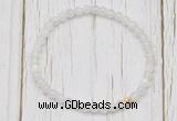 CGB7300 4mm tiny white moonstone beaded meditation yoga bracelets