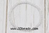 CGB7301 4mm tiny white moonstone beaded meditation yoga bracelets