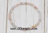 CGB7303 4mm tiny rainbow moonstone beaded meditation yoga bracelets