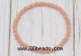 CGB7306 4mm tiny sunstone beaded meditation yoga bracelets