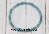 CGB7309 4mm tiny apatite beaded meditation yoga bracelets