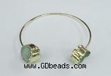 CGB734 15mm coin druzy agate gemstone bangles wholesale