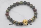 CGB7366 8mm dragon blood jasper bracelet with lion head for men or women