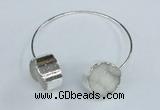 CGB738 20mm coin druzy agate gemstone bangles wholesale