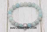 CGB7394 8mm amazonite bracelet with tiger head for men or women